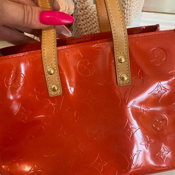 Authentic Louis Vuitton veneer red orange bag - Picture 9 of 15